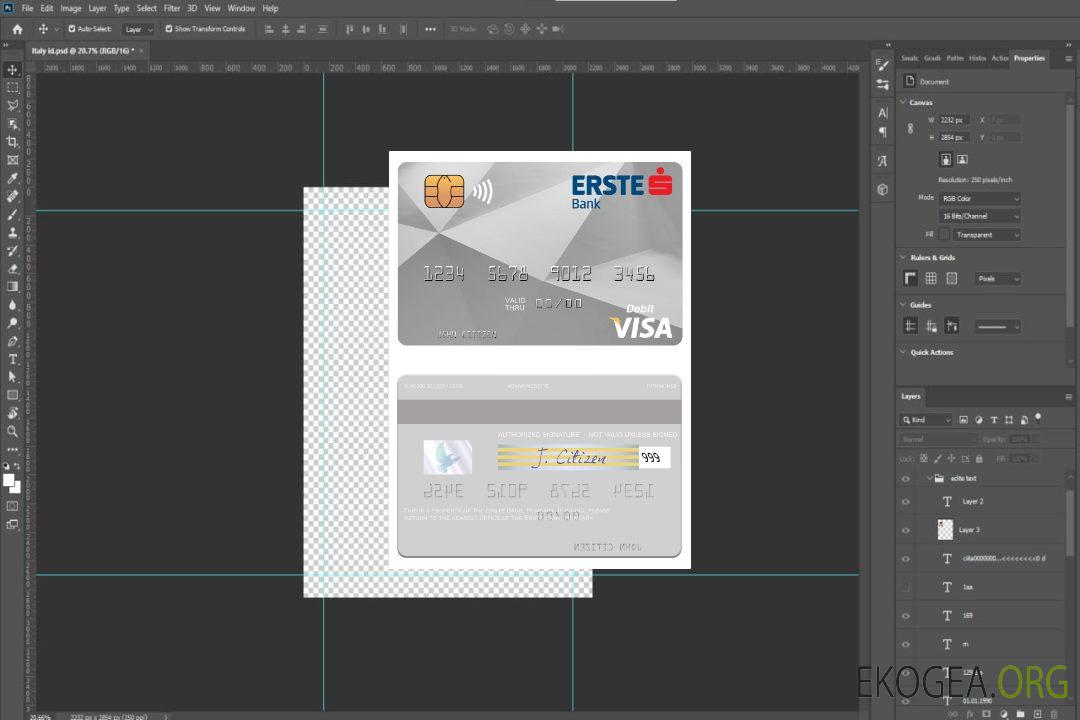 Carte de débit visa Hongrie Erste Bank template Carte de débit visa Hongrie Erste Bank template